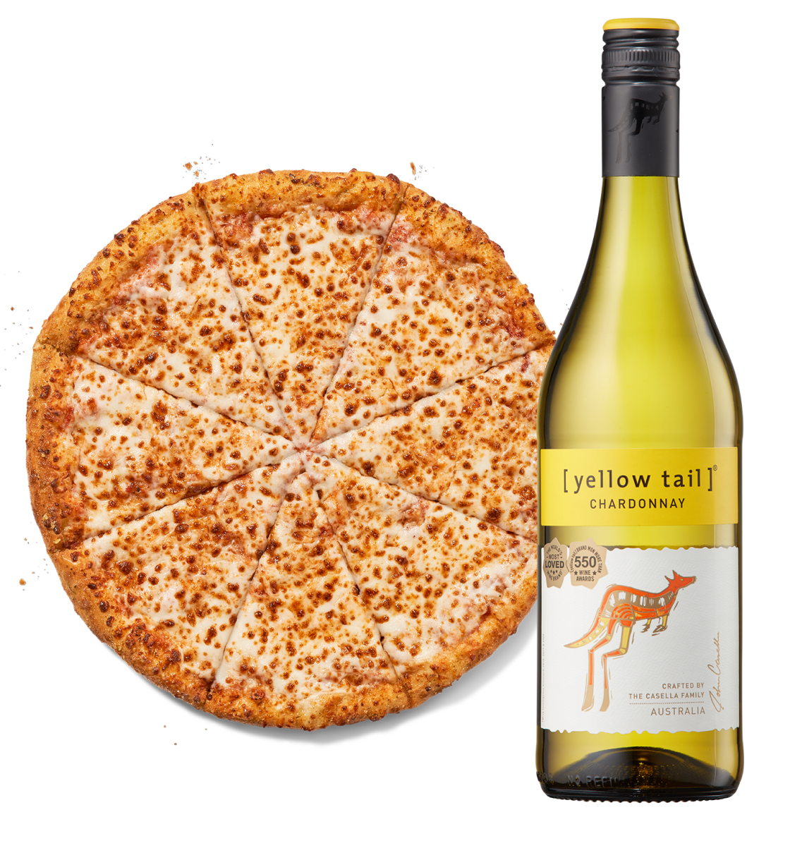 Yellow Tail Chardonnay and Pizza